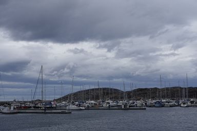 Small boat harbour seen from roof of our apt. building (looking north west) (2015:03:29)