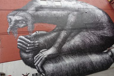 Mural in Bodö. The trolls are not far away. (2015:03:29)