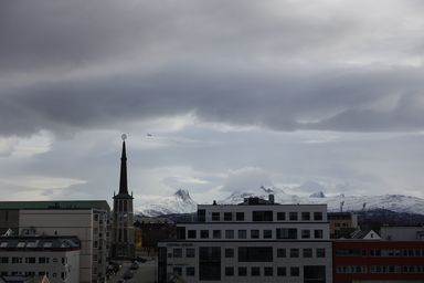 Flight leaving Bodö airport, going south. (2015:03:29)