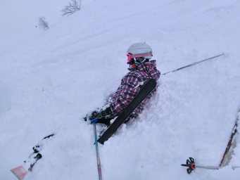 Eva enjoying the Niseko powder. (2012:02:03)