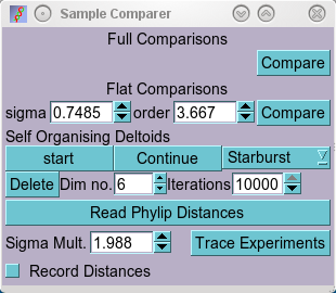 Compare Szmples window with deltoid widget